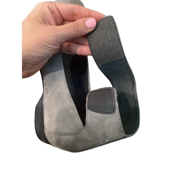 Dansko Wedge Jenna Gray Ankle Strap Platform US 9.5 10 EU 40 Comfort Boho Work - Picture 7 of 10